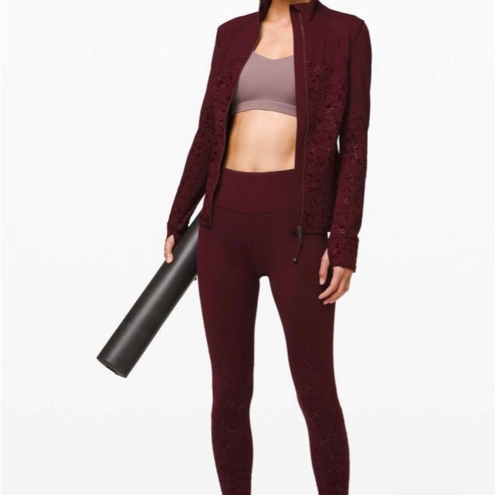 LuluLemon athletica Burgundy High-Rise Leggings